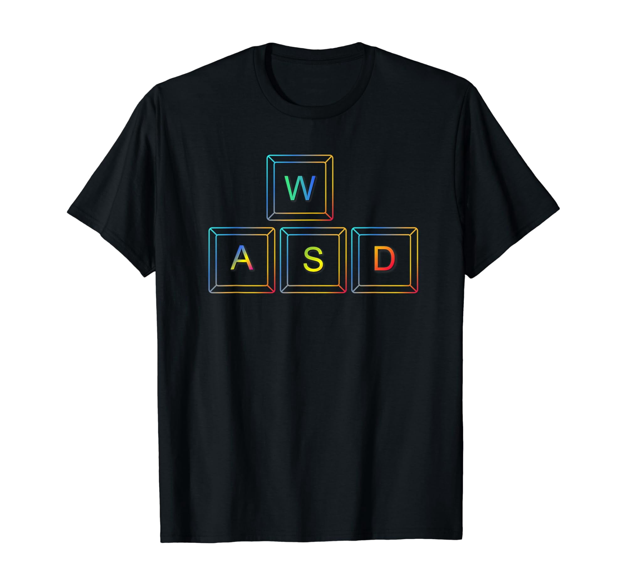 WASD RGB Keyboard Keys PC Gaming T-Shirt for Computer Gamers - Walmart.com