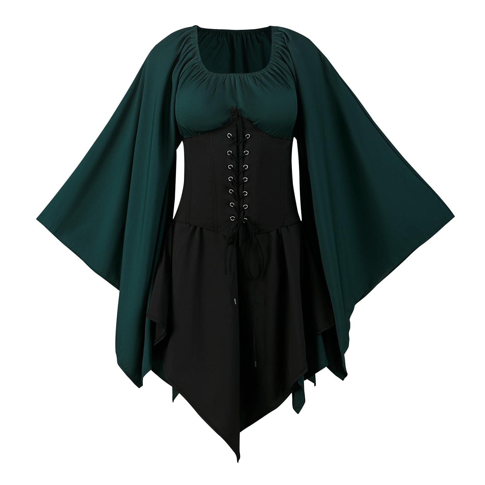 WASFDN Medieval Dress With Trumpet Sleeves Ladies, Traditional Irish ...
