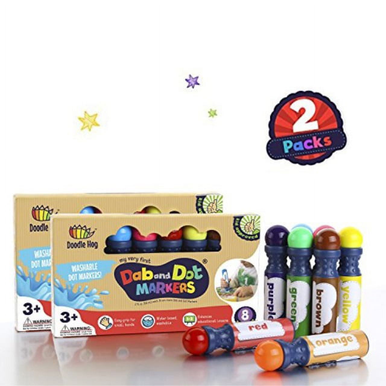 WASHABLE, NON TOXIC Dab and Dot Markers for Kids Art Activities Set of