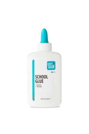 School Glue, White, Washable Liquid Glue for Kids, 4 fl oz