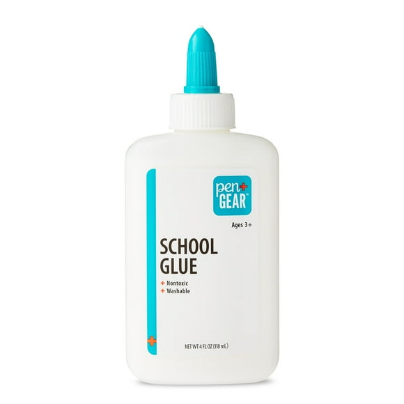 Pen+Gear School Glue, White, Washable, 4 fl oz