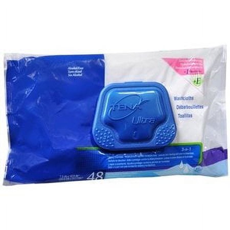 TENA Moist Washcloths, 48 Washcloths