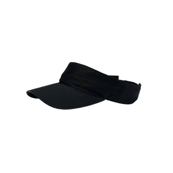 WASHED COTTON TWILL PRO STYLE VISOR, Black