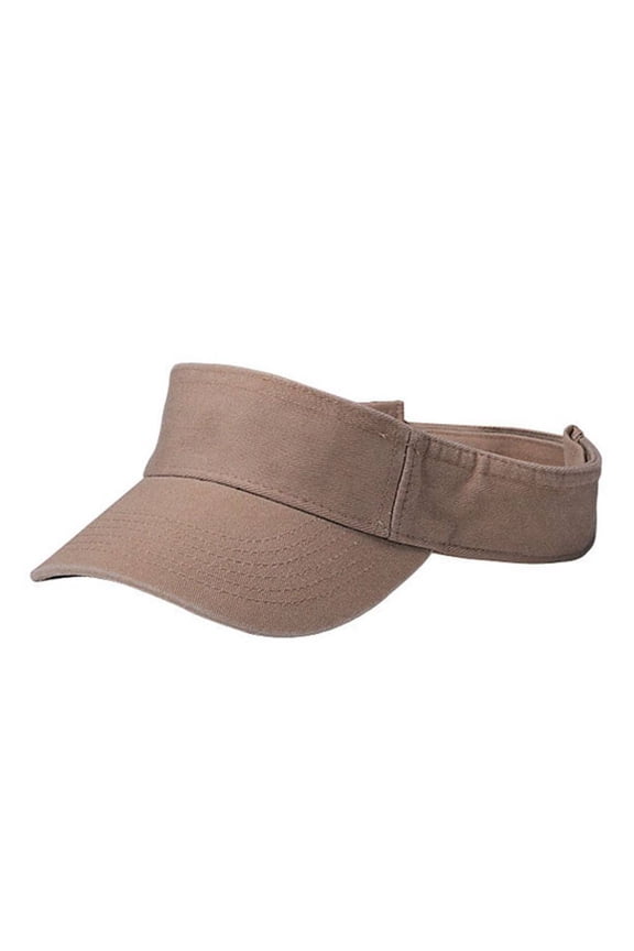 WASHED PRO STYLE COTTON TWILL VISOR, Khaki