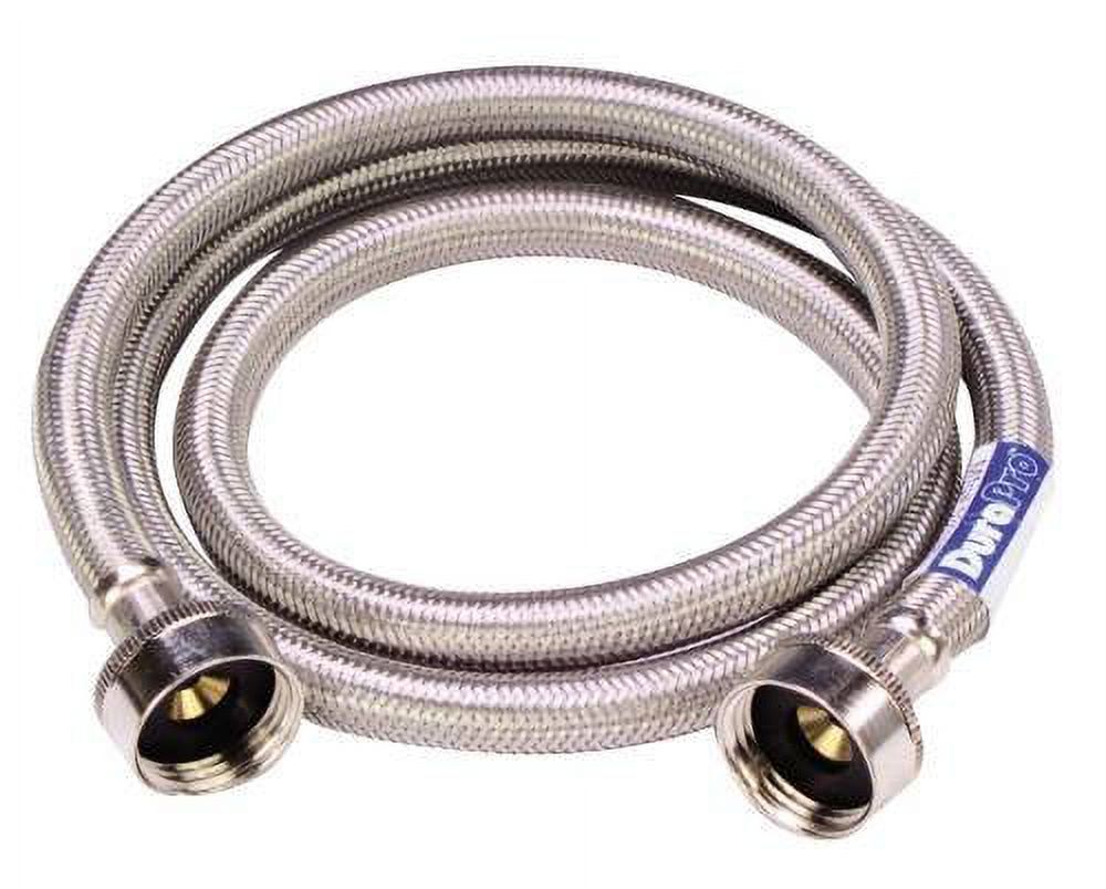 Durapro 531037 3/4 in. x 3/4 in. x 60 in. Braided Stainless Steel Washing Machine Hose - image 1 of 1