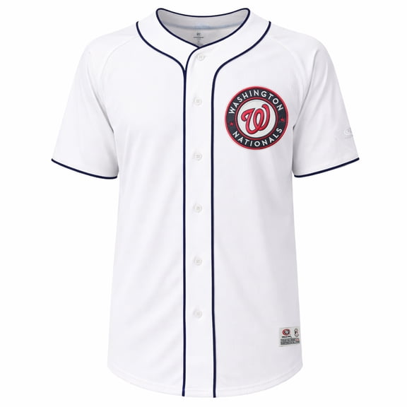 MLB Washington Nationals Men's White Full Button Jersey