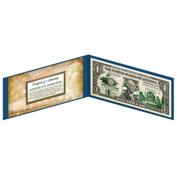 WASHINGTON State $1 Bill *Genuine Legal Tender* U.S. One-Dollar Currency *Green*