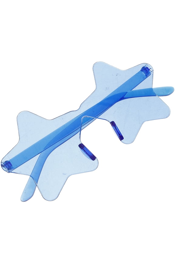 1 Pair Cute Sunglasses for Teens Fashionable Star Shaped Eyewear Blue PC Material for Parties Events