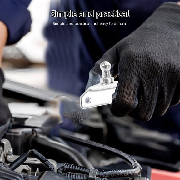 WASHWEPE 1 Pair Metal Silver Ball Stud for Gas Struts Automotive Use Stud Bracket 6.4x4.0x2.0in