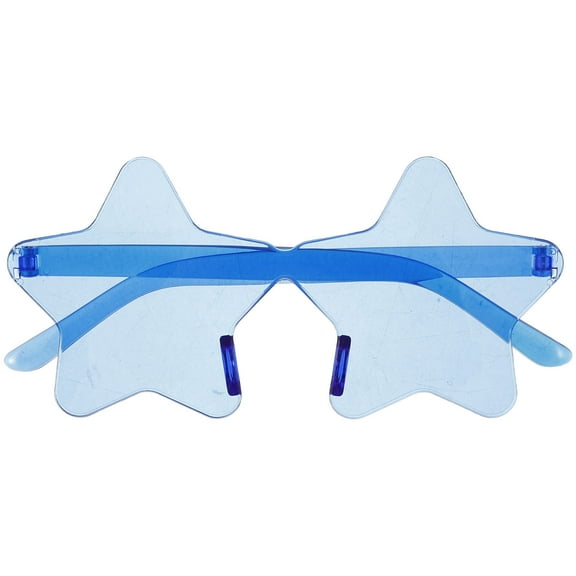 WASHWEPE 1 Pair Star Shaped Blue PC Glasses Protect Eyes from Sunlight Party Style Eyewear for Men Women