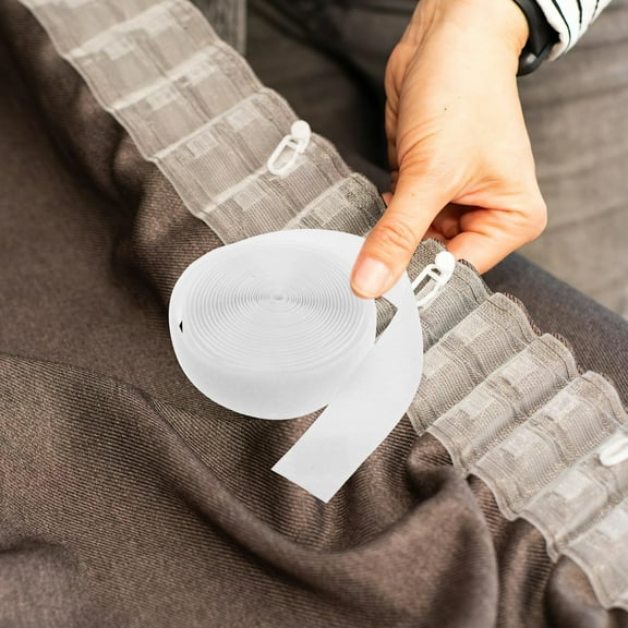 WASHWEPE 1 Roll Double Sided Fabric Tape Hook and Loop Tape for Homeowners Curtain Use