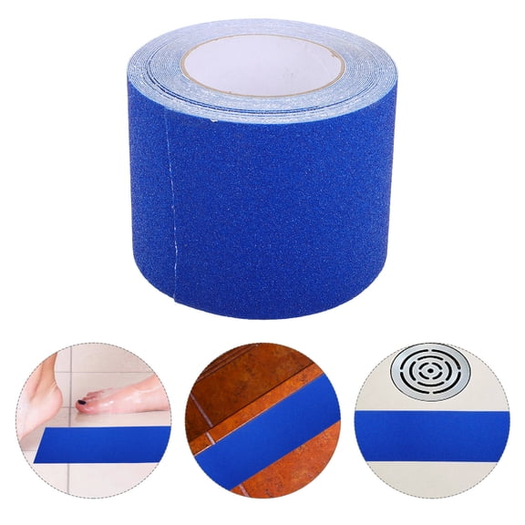 WASHWEPE 1 Roll Safety Tape for Steps Anti Skid Tape for Stair Treads Non Slip PVC Blue