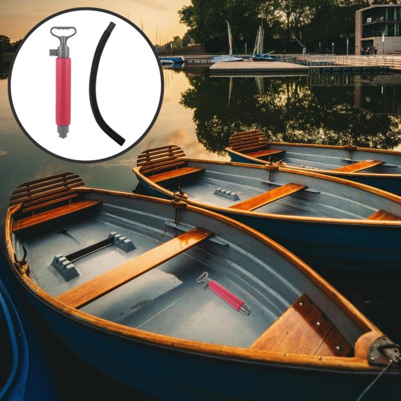 WASHWEPE 1 Set Manual Bilge Pump Red Ergonomically Designed Handle For Boating And Water Sports