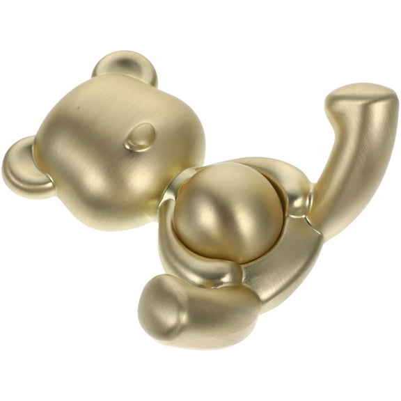 WASHWEPE 1 Set Metal Coat Hooks Bear Shaped Wall Mounted Alloy Hook for Bathroom Kitchen Use Homeowners Families Decor