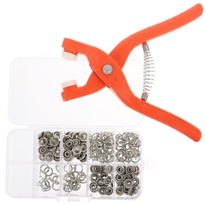WASHWEPE Metal Button Snaps Open-Ring Snaps No-Sew Button Fasteners Assorted Color 1 Set