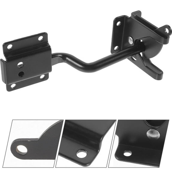 WASHWEPE Outdoor Use Gate Latch Black Carbon Steel 1 Set