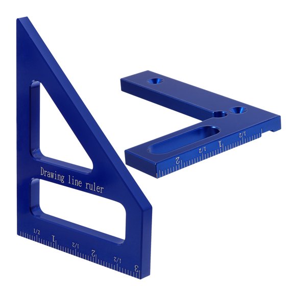 WASHWEPE 1 Set Rectangular Measuring Tools for Woodworking with British System Scale woodworking marking ruler