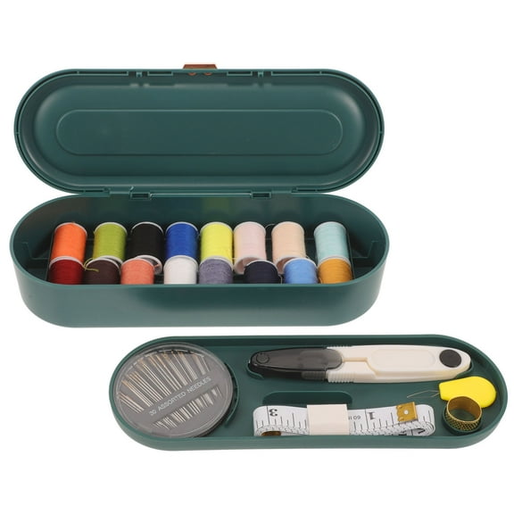 WASHWEPE 1 Set Sewing Kit Travel Mini for Adults with Assorted Color and Rectangular Shape