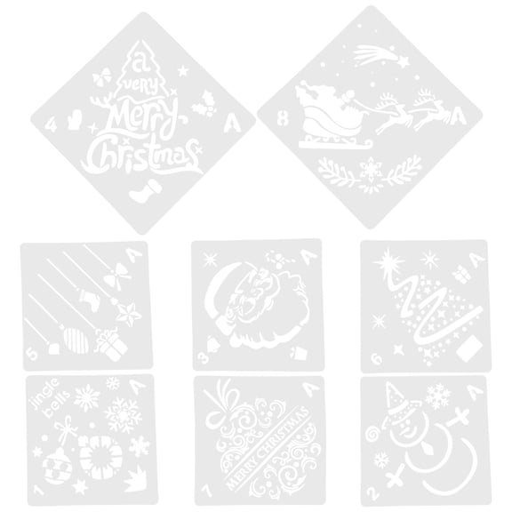 WASHWEPE Decorative Spray Stencils Pet White 1 Set 5.1x5.1in