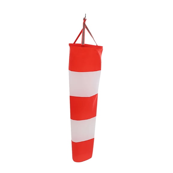 WASHWEPE 1 Set Windsock Flags for Outside with Reflective Strips and Waterproof Feature White 11.8x13.4x13.4in