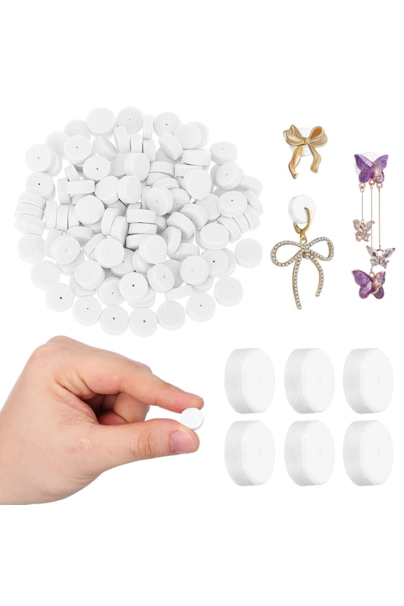 1000Pcs White Foam Earring Backs Easy Attach Cushions for Jewelry Support