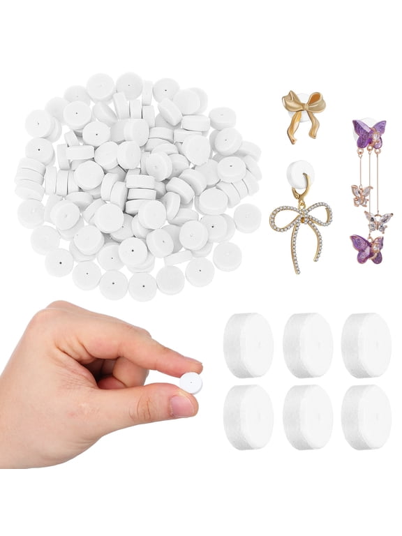 1000Pcs White Foam Earring Backs Easy Attach Cushions for Jewelry Support