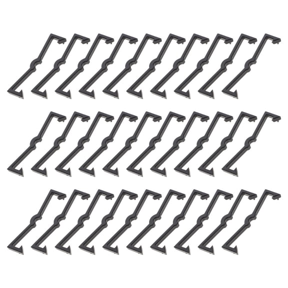 WASHWEPE 100Pcs Black Plastic Pegboard Hook Locks Secure Clips for Stable Garage Accessories