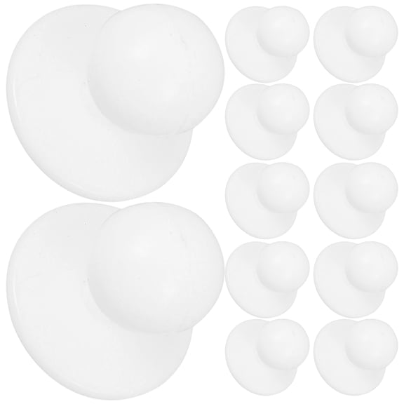 WASHWEPE 100Pcs Plastic Sewing Buttons for Chef Suits and Restaurant Uniforms in White