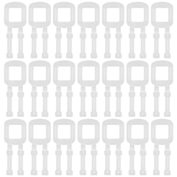 WASHWEPE 100Pcs Transparent PP Box Handle for Shipping Boxes Heavy Load Handling 2.4x1.0x0.2in