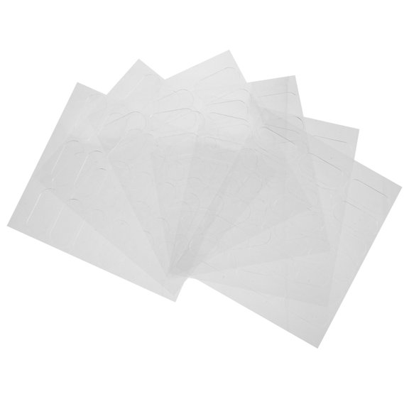 WASHWEPE 108 Pieces Clear Sticky Tape For Accessories Oval Shape Adhesive Tape For Crafts Posters