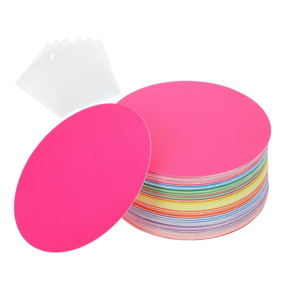 WASHWEPE 108Pcs Round Paper Cutouts Multi Color Classroom Bulletin Board Decorations for Spring Decor