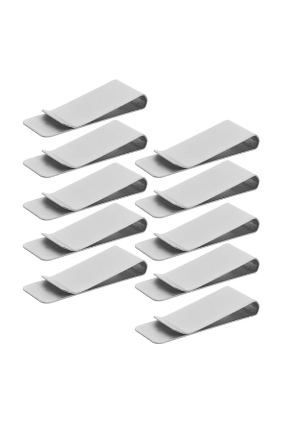 10Pack Silver Minimalist Money Clip for Cash and Cards Home Use