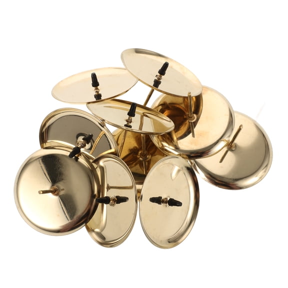 WASHWEPE 10Pcs Festive Rotating Candlestick 6.00X6.00X4.50CM For Christmas Decorations