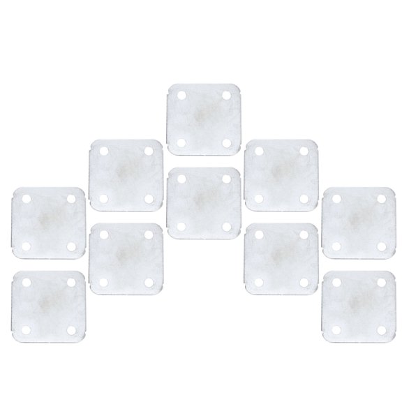 WASHWEPE 10Pcs Flat Support Braces Square Metal Brackets for Wood Furniture Reinforcement