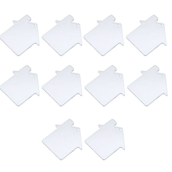 WASHWEPE 10Pcs House Shaped Acrylic Blanks for present Giving and DIY Projects