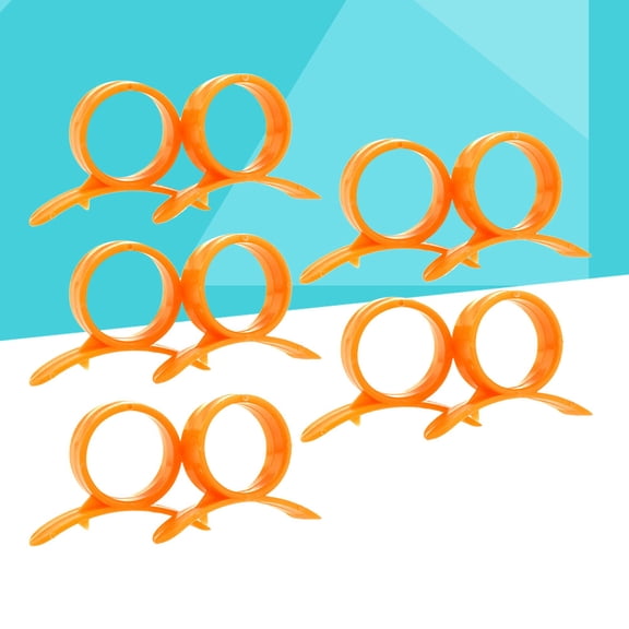 WASHWEPE 10Pcs Orange Fruit Skin Peeler with Curved Ring Design for Easy Citrus Slicing