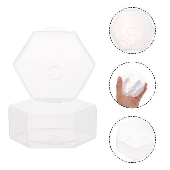 WASHWEPE 10Pcs Pacifier Container Case for Baby Pacifier Transparent PP 3x3x2.4in