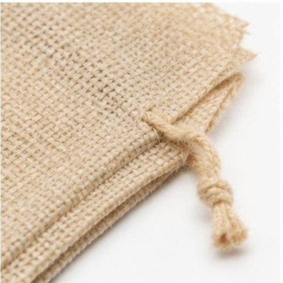 WASHWEPE 10Pcs Small Drawstring Bags, Lightweight Cotton Linen Pouches for Storage and Packaging