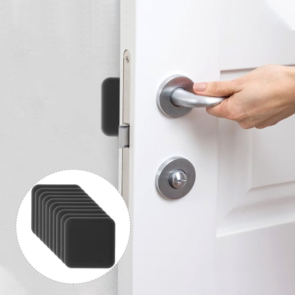 WASHWEPE 10Pcs Square Shape Door Protector Bumper for 0.8CM Thickness
