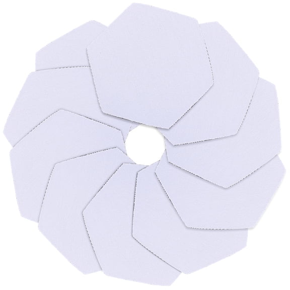 WASHWEPE 10Pcs Sublimation Blank Coasters White Hexagonal Rubber Diy For Living Room