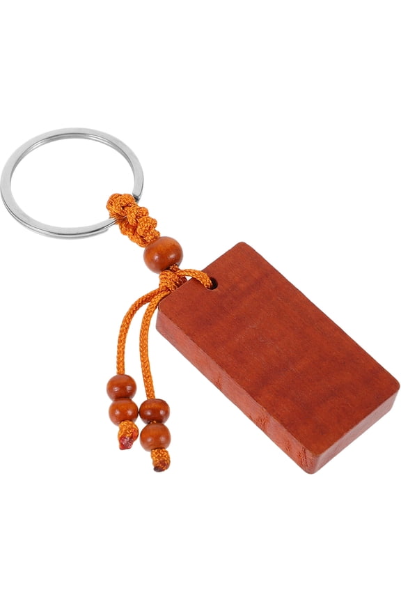 10Pcs Wood Keychains Engravable Diy Craft Making For Friends 1.77X0.98X0.98in