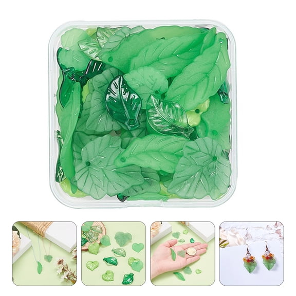 WASHWEPE 120Pcs Jewelry Pendants for Diy Jewelry Making in Leaf Shape