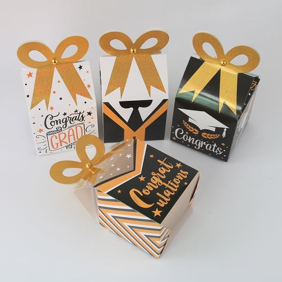 WASHWEPE Candy Favor Boxes Assorted Color 12Pcs 6.9X3.5X3.5In