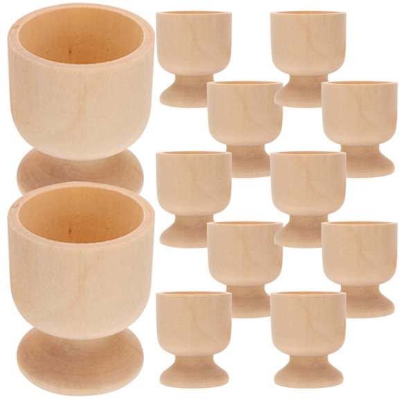 WASHWEPE Easter Egg Painting Stand Egg Holder Wood 12Pcs Beige Wear Resistant Diy Craft