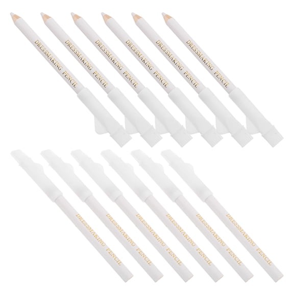 WASHWEPE 12Pcs White Water Soluble Fabric Marking Pens for Sewing Embroidery Quilting with Fine Tip and Washable Ink