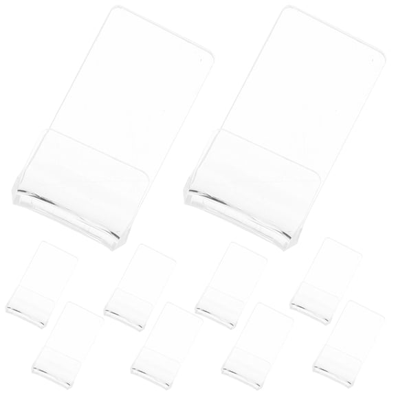 WASHWEPE 12Set Vinyl Record Wall Mount Display Shelf Clear Acrylic Album Holder