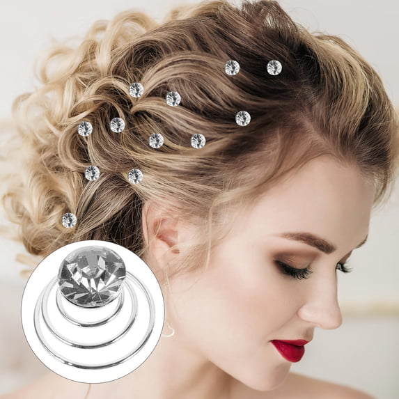 WASHWEPE 12pcs Silver Rhinestone Accessories for Cute Hair Accessories for Women