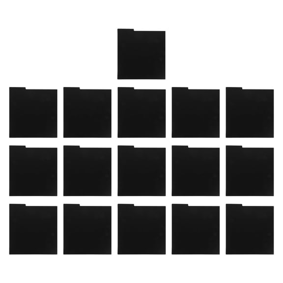 WASHWEPE 16Pcs Universal Fit Plastic Vinyl Record Dividers Black for Home Shelf Storage and Indexing