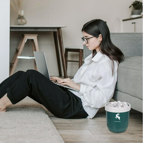 WASHWEPE Trash Can Practical 1Pcs 10.2X9.4X9.4in