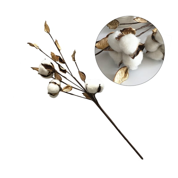 WASHWEPE 1Pack Cotton Stems for Homeowners and Friends Rustic Decor